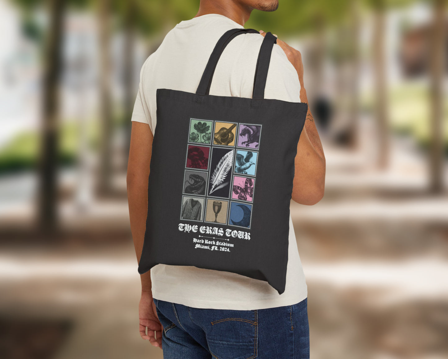 The Eras Tour medieval style cotton canvas tote bag
