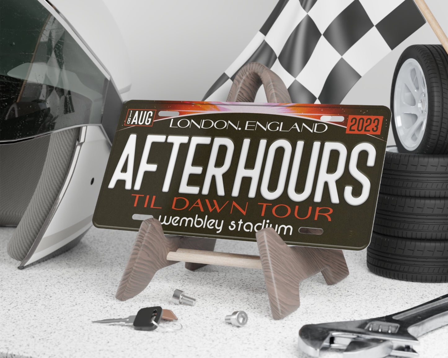 After Hours til Dawn Tour license plate