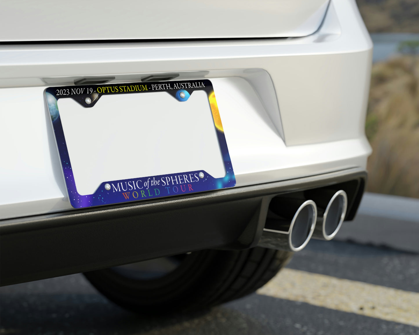 Music of the Spheres World Tour license plate frame