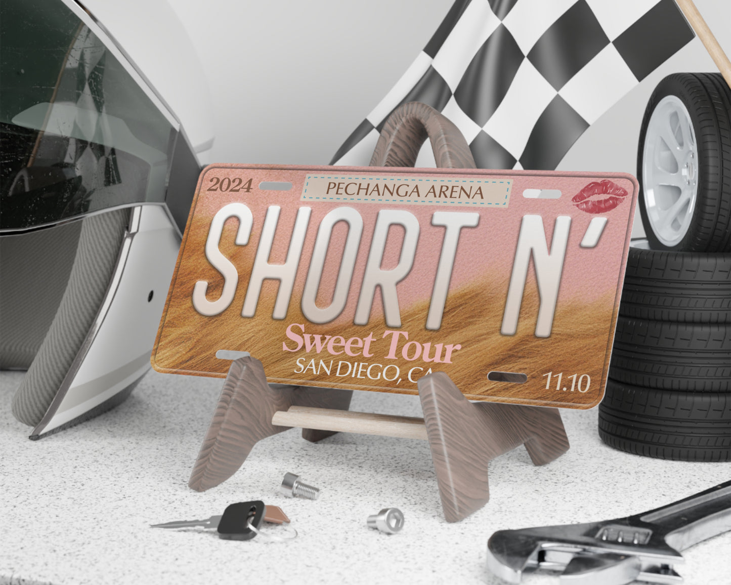 Short n' Sweet Tour license plate