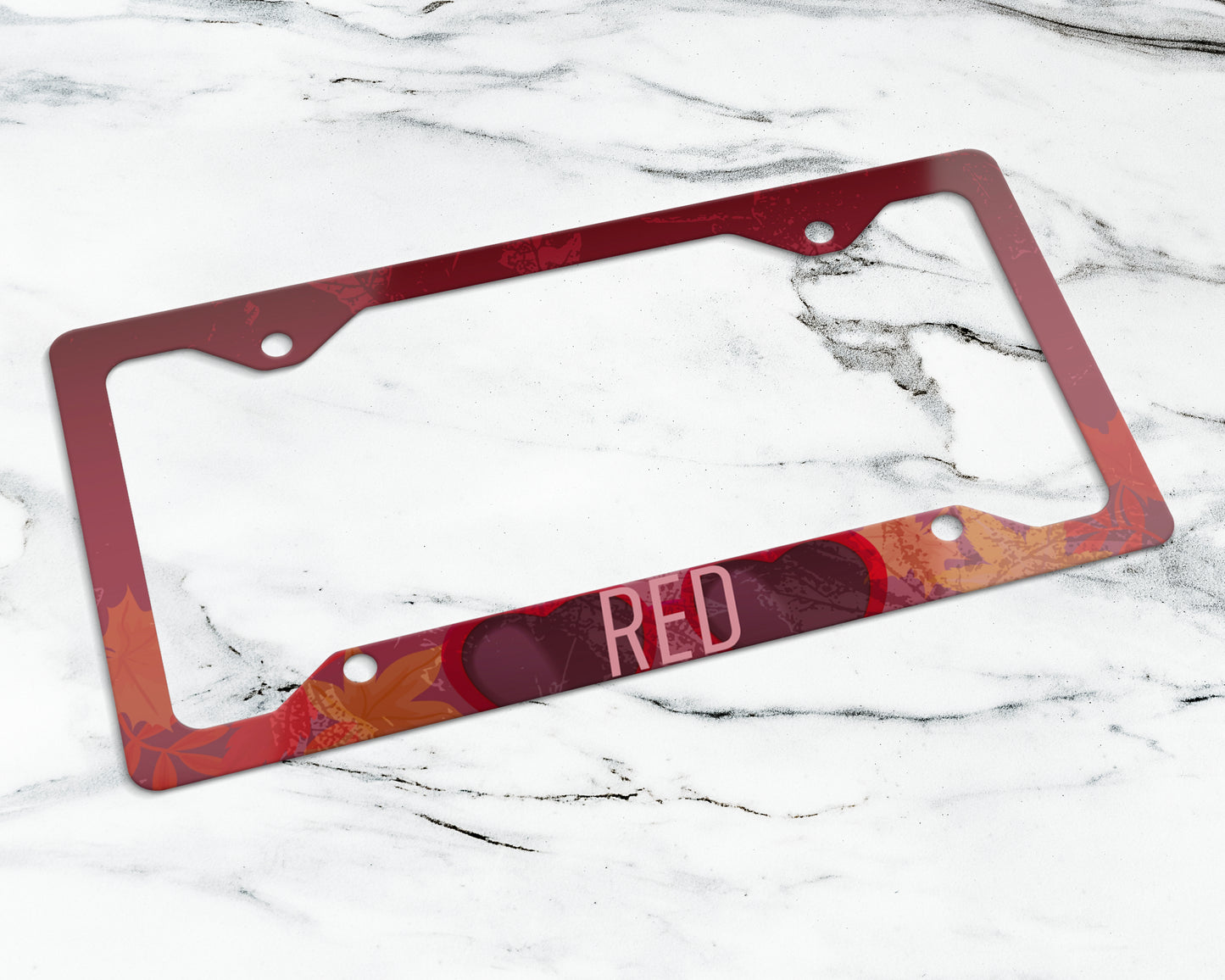 Red era license plate frame
