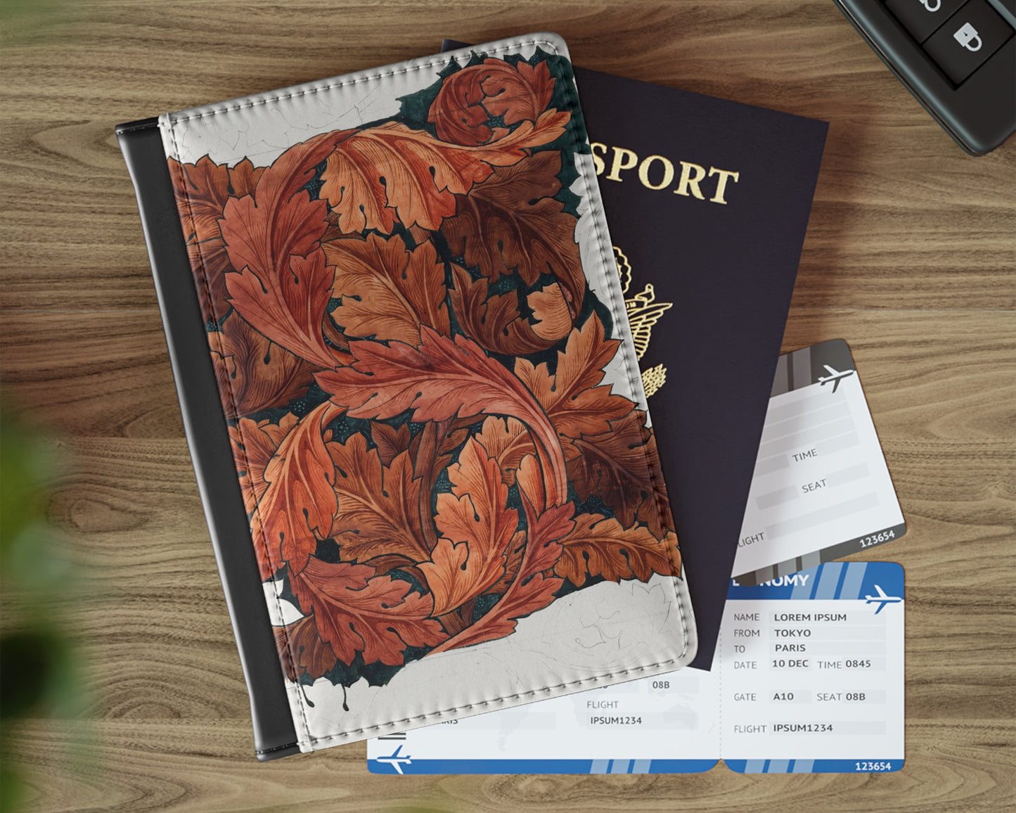 William Morris - Acanthus passport cover