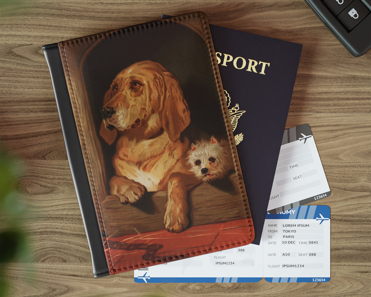 Edwin Landseer - Dignity and Impudence passport cover