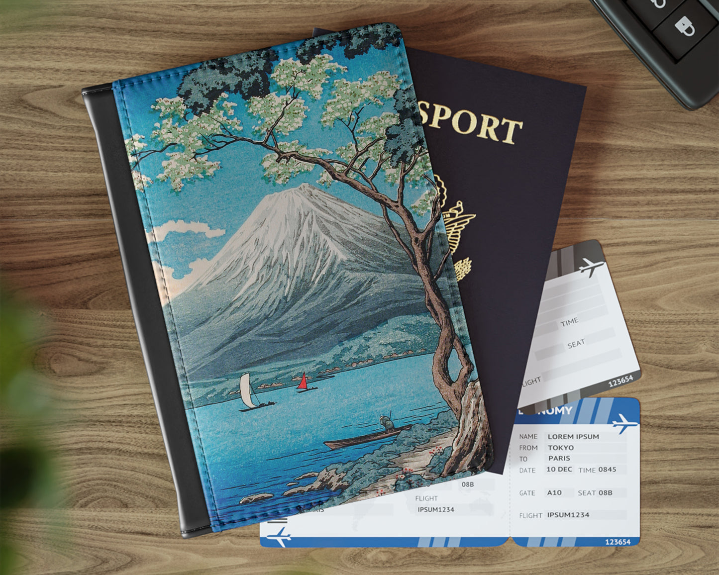 Hiroaki Takahashi - Mount Fuji from Lake Yamanaka passport cover