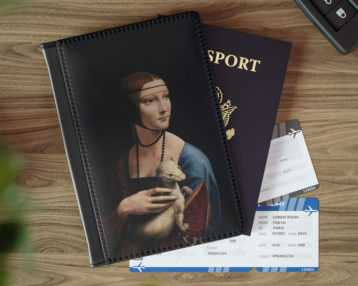 Leonardo Da Vinci - Lady with an Ermine passport cover