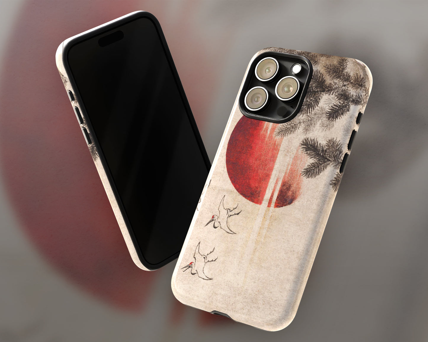 Katsushika Hokusai - Birds and Sunset iPhone case