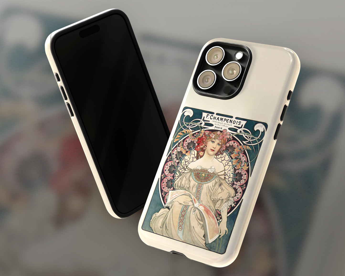 Alphonse Maria Mucha - F. Champenois Imprimeur-Editeur iPhone case