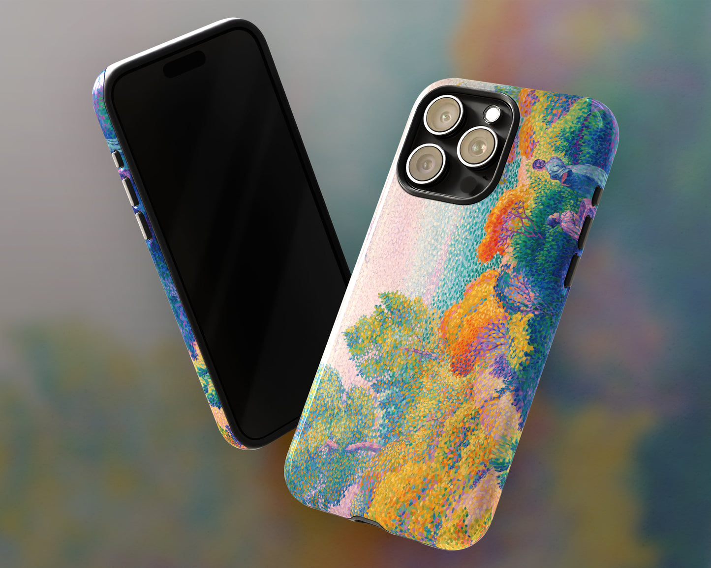 Henri Edmond Cross - Two Women by the Shore, Mediterranean iPhone case