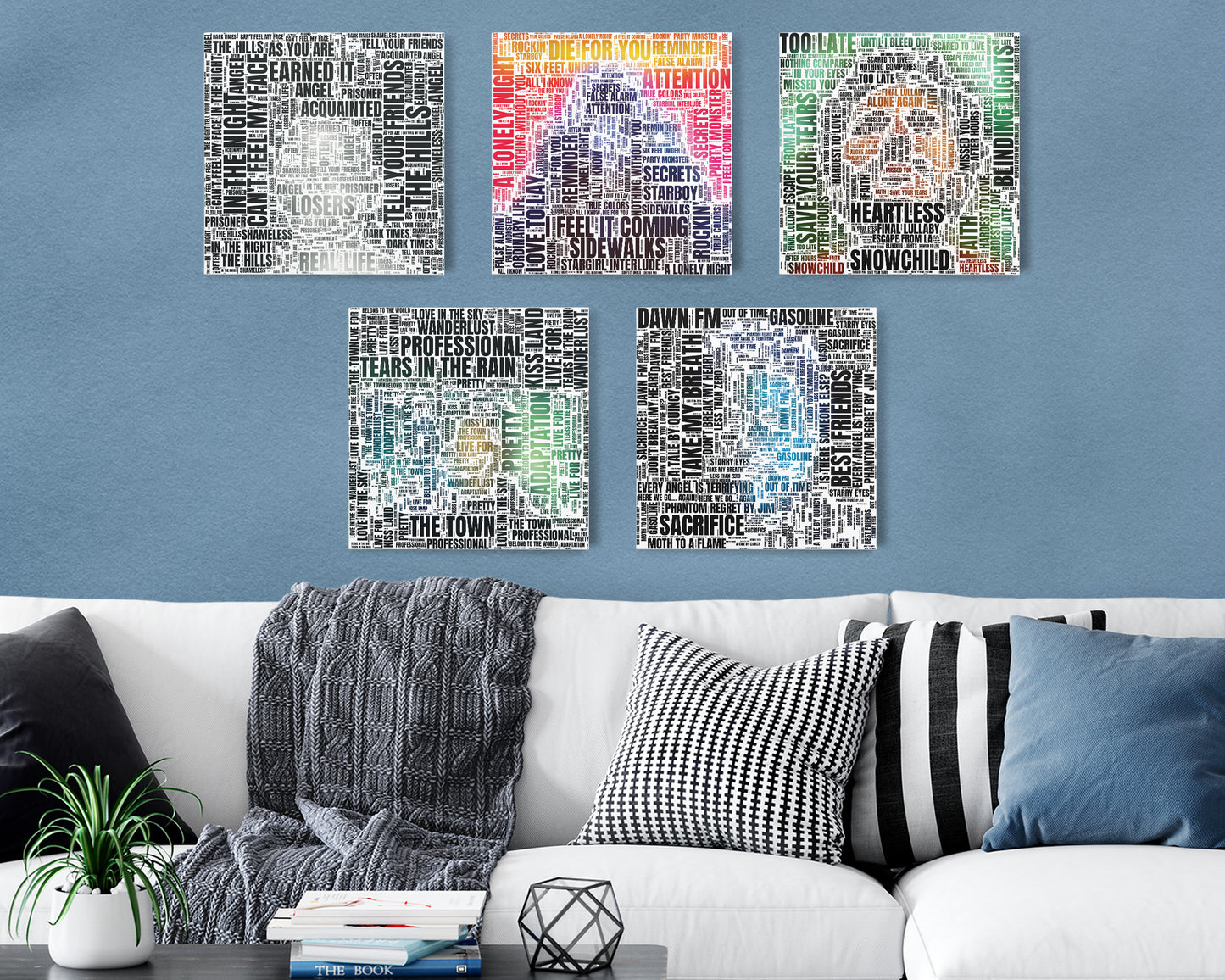 Dawn FM album word art square canvas wall decor