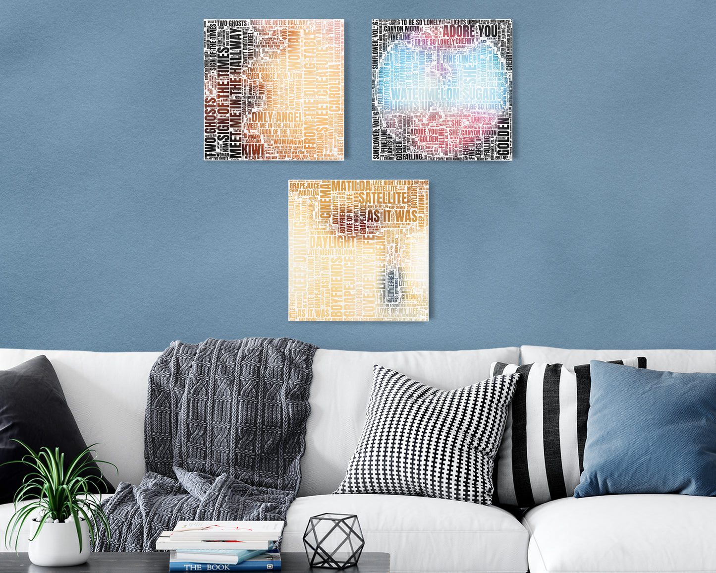 Self-titled album word art square canvas wall decor