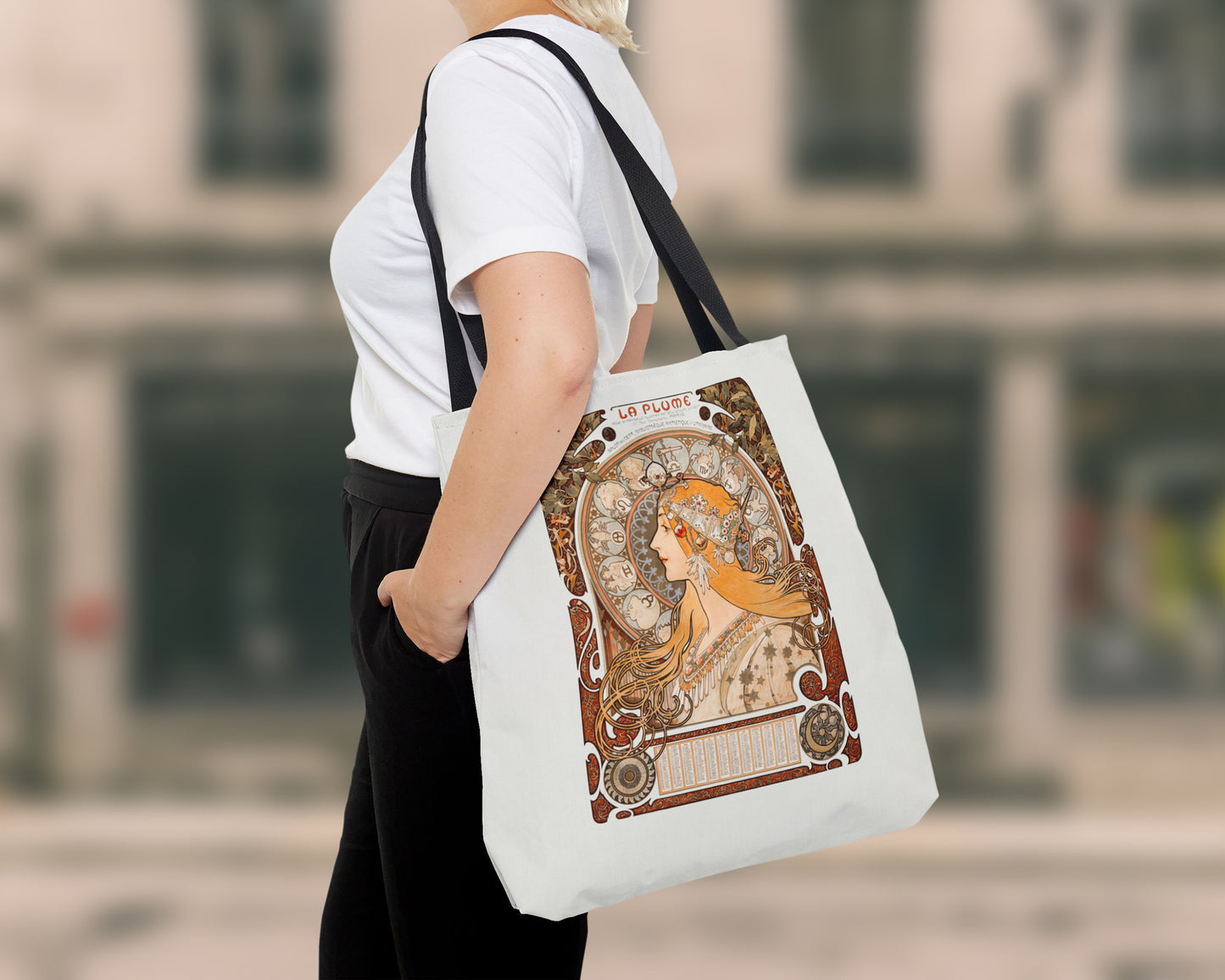 Alphonse Maria Mucha - Zodiaque (La Plume) tote bag
