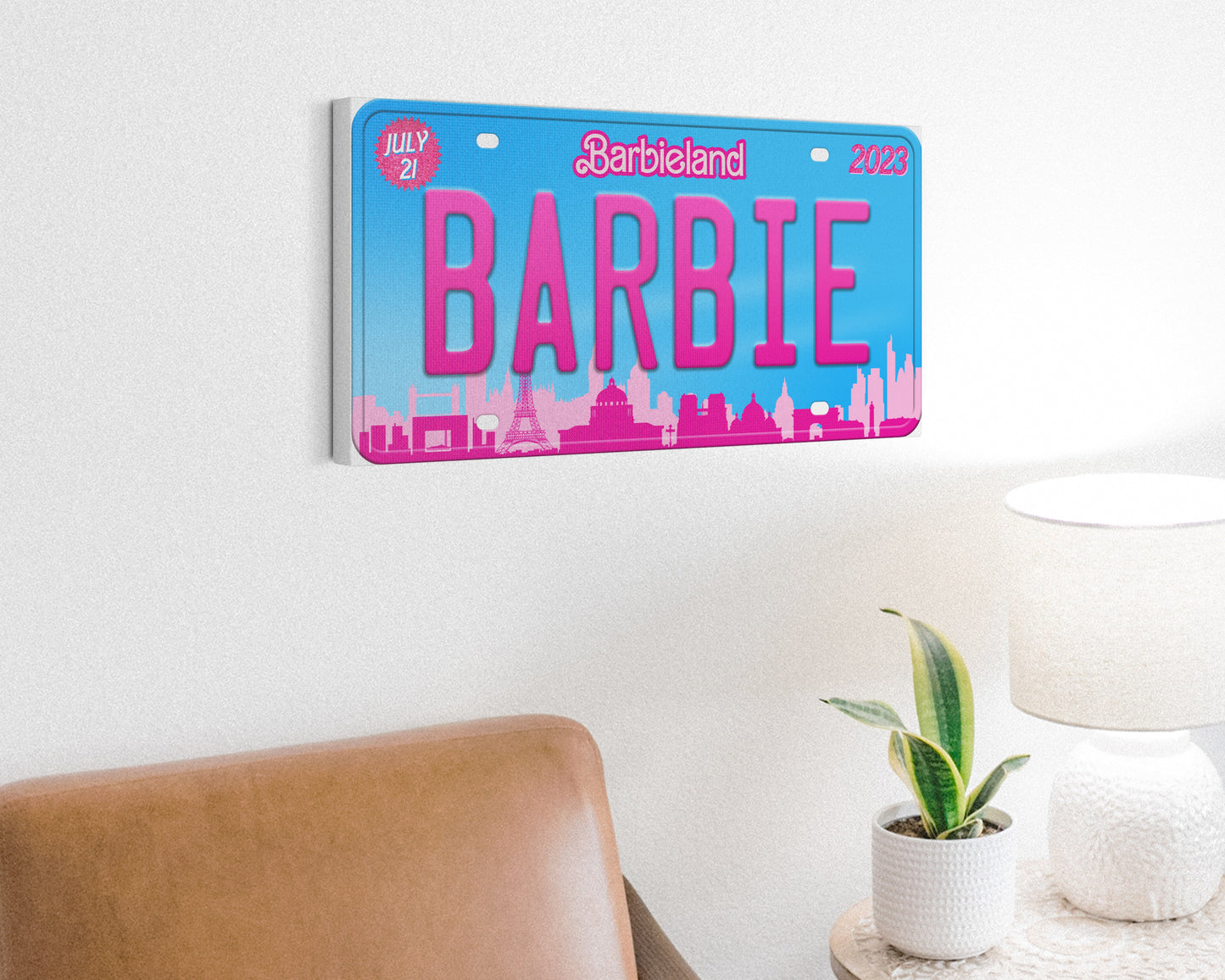 Barbie (2023) movie canvas wall decor