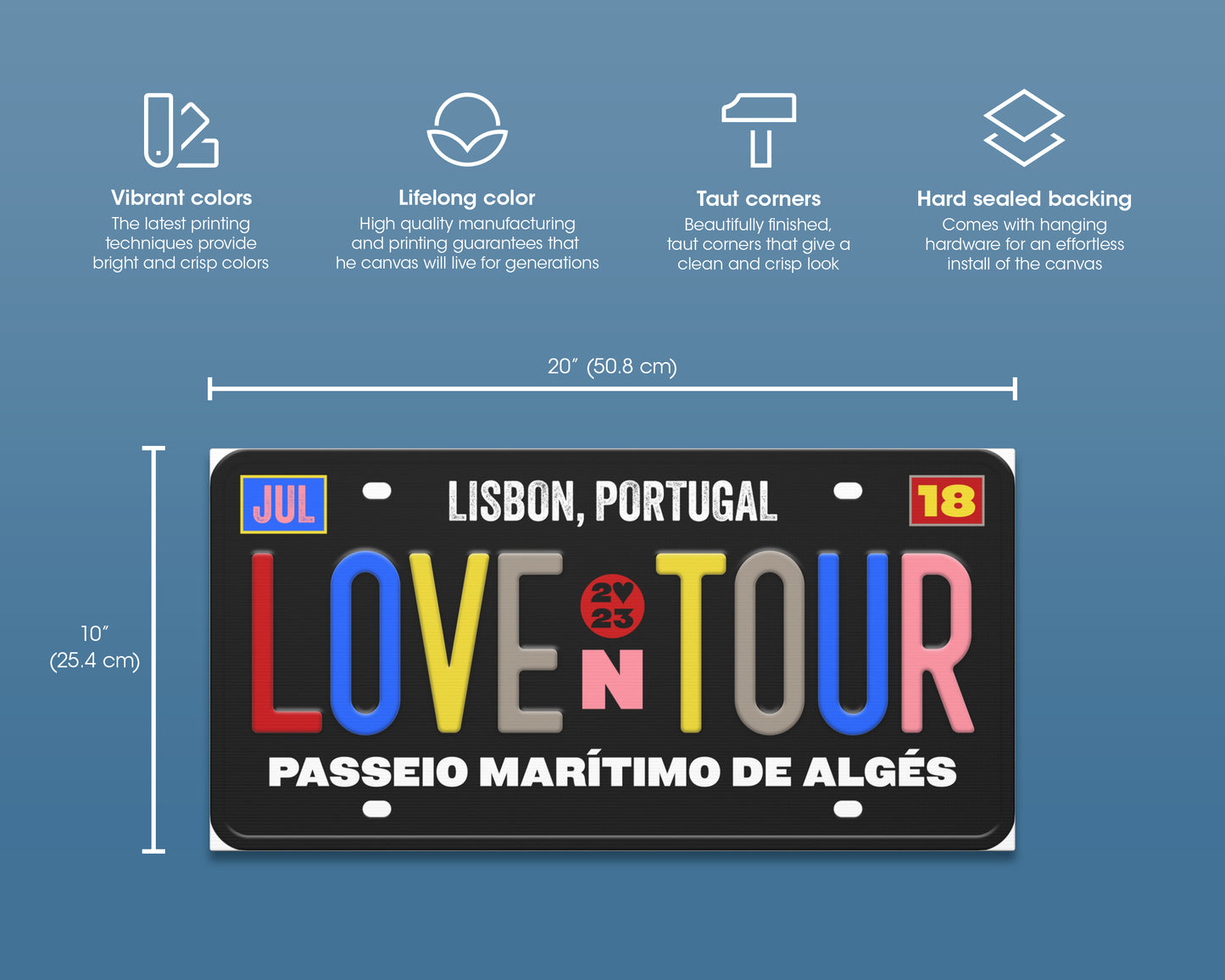 Love on Tour canvas wall decor