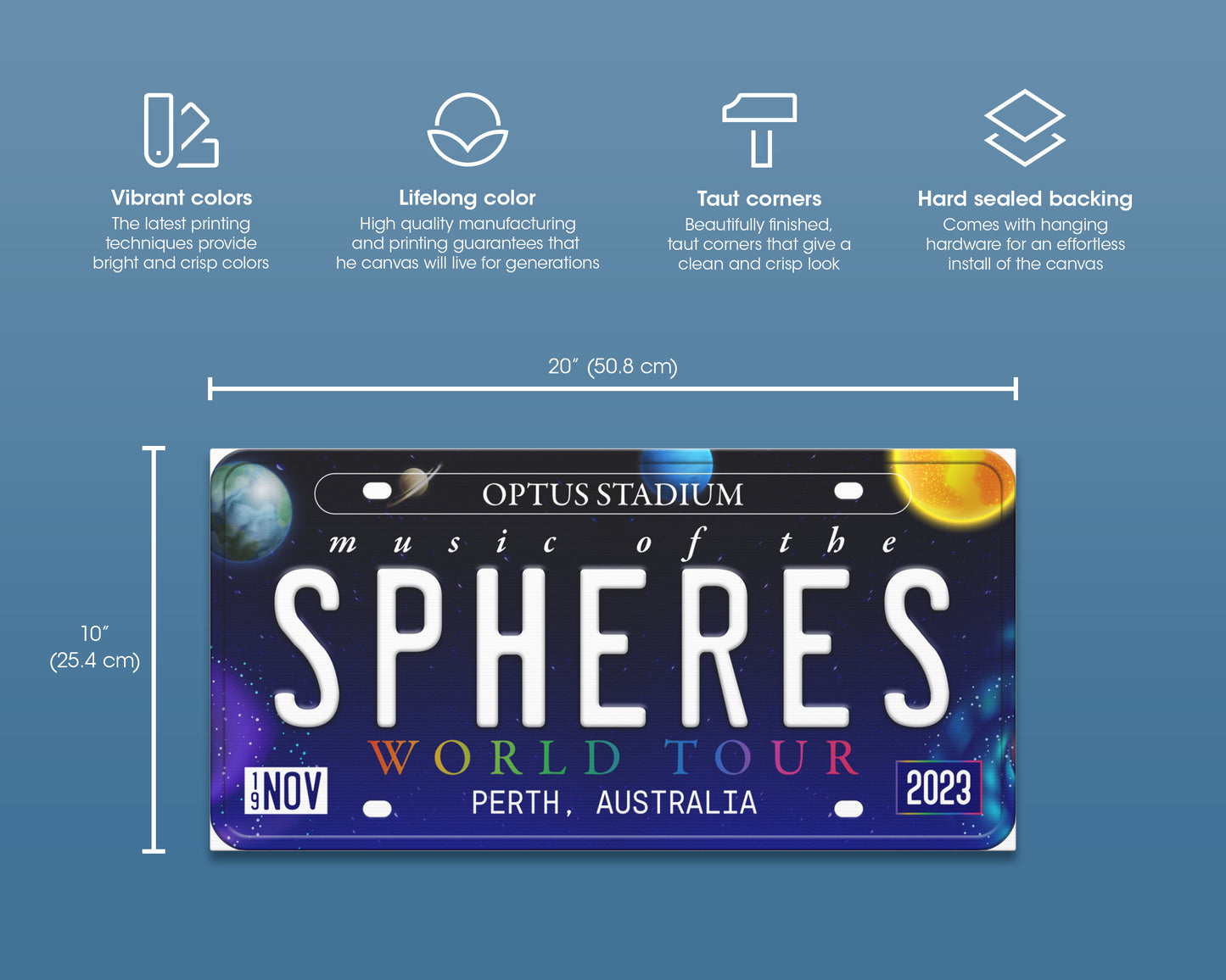 Music of the Spheres World Tour canvas wall decor