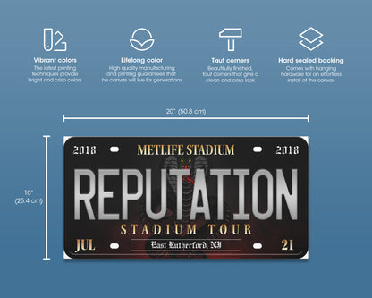Reputation Stadium Tour canvas wall decor