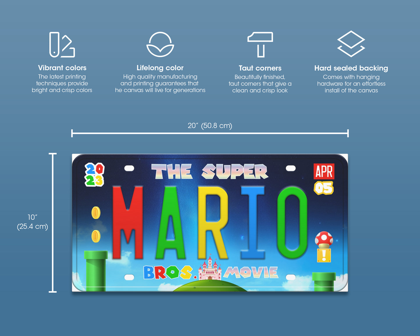 Mario Movie (2023) movie canvas wall decor