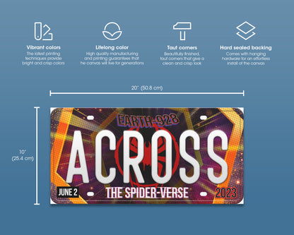 SpiderMan: Across the SpiderVerse (2023) movie canvas wall decor