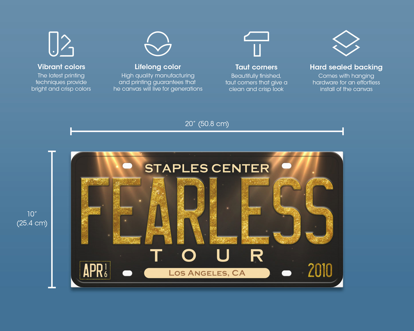 Fearless Tour canvas wall decor