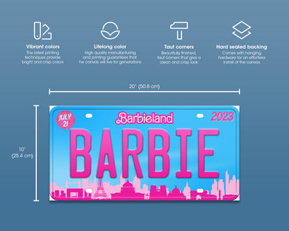 Barbie (2023) movie canvas wall decor