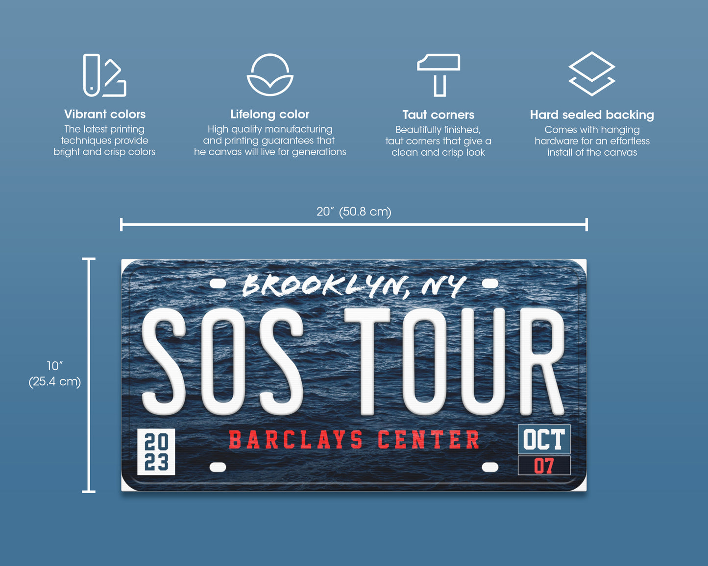 SOS Tour canvas wall decor