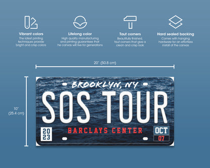 SOS Tour canvas wall decor