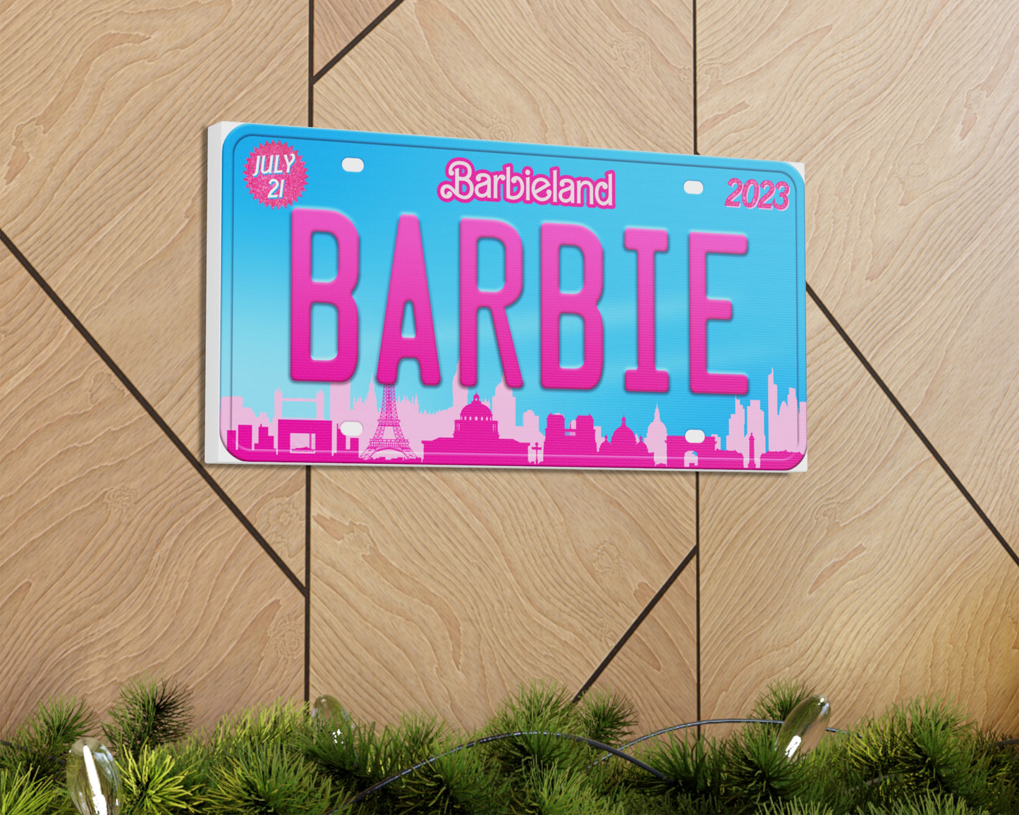 Barbie (2023) movie canvas wall decor