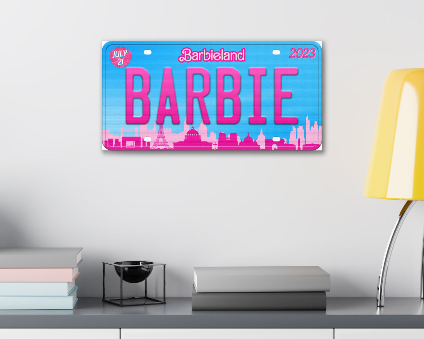 Barbie (2023) movie canvas wall decor