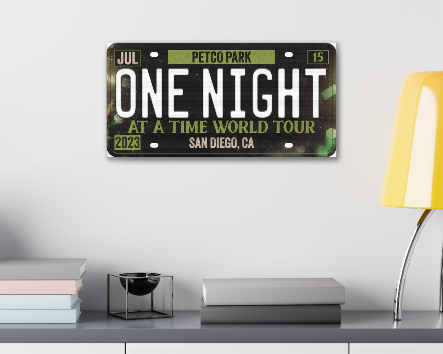 One Night at a Time World Tour canvas wall decor