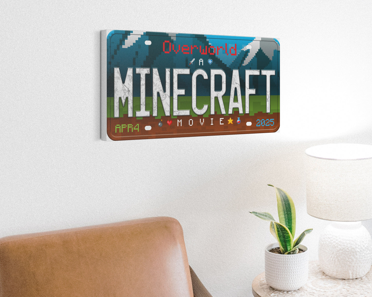 A Mine craft Movie (2025) movie canvas wall decor