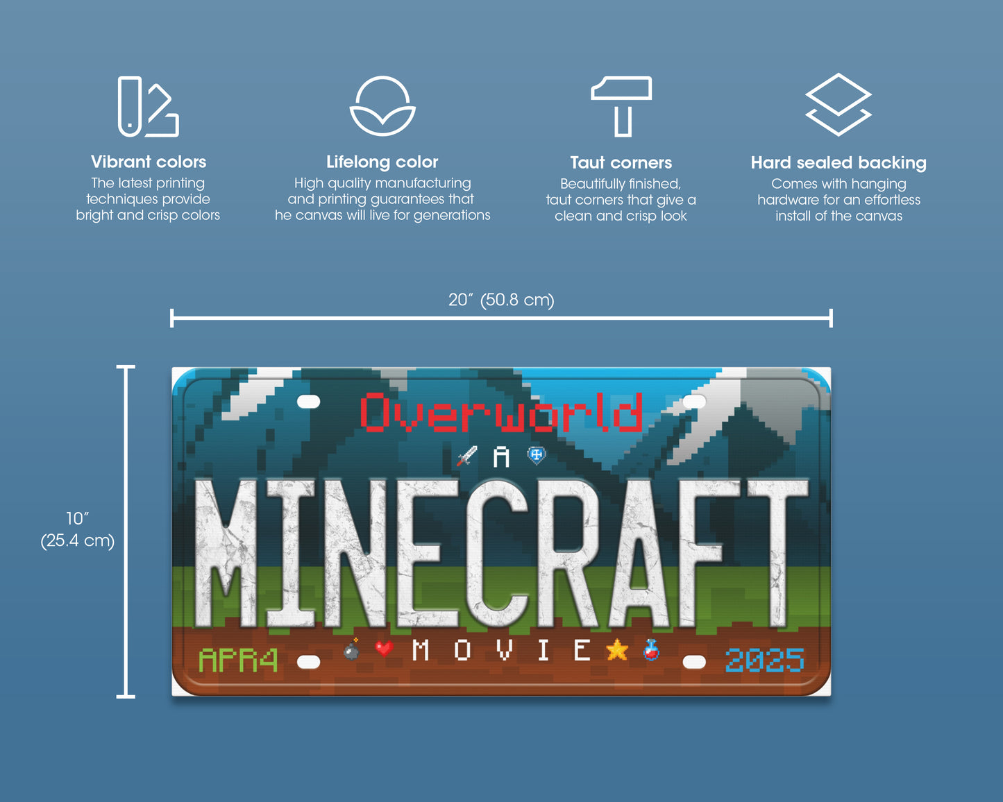A Mine craft Movie (2025) movie canvas wall decor
