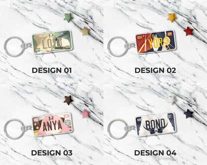 Set of anime characters acrylic keychain