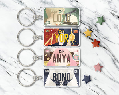 Set of anime characters acrylic keychain