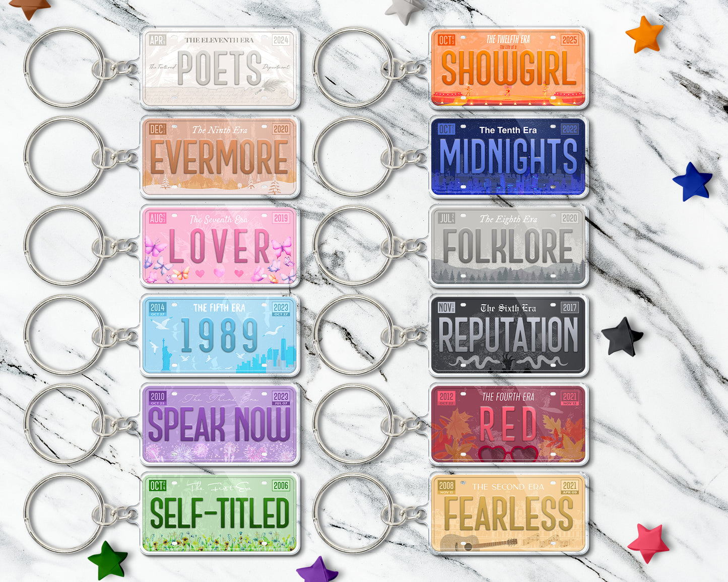 The Eras acrylic keychain