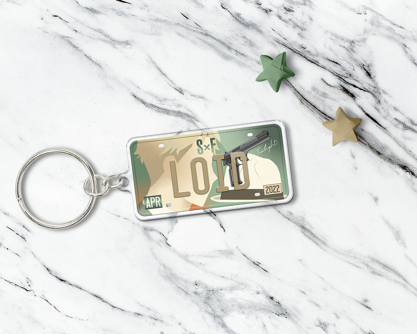 Set of anime characters acrylic keychain