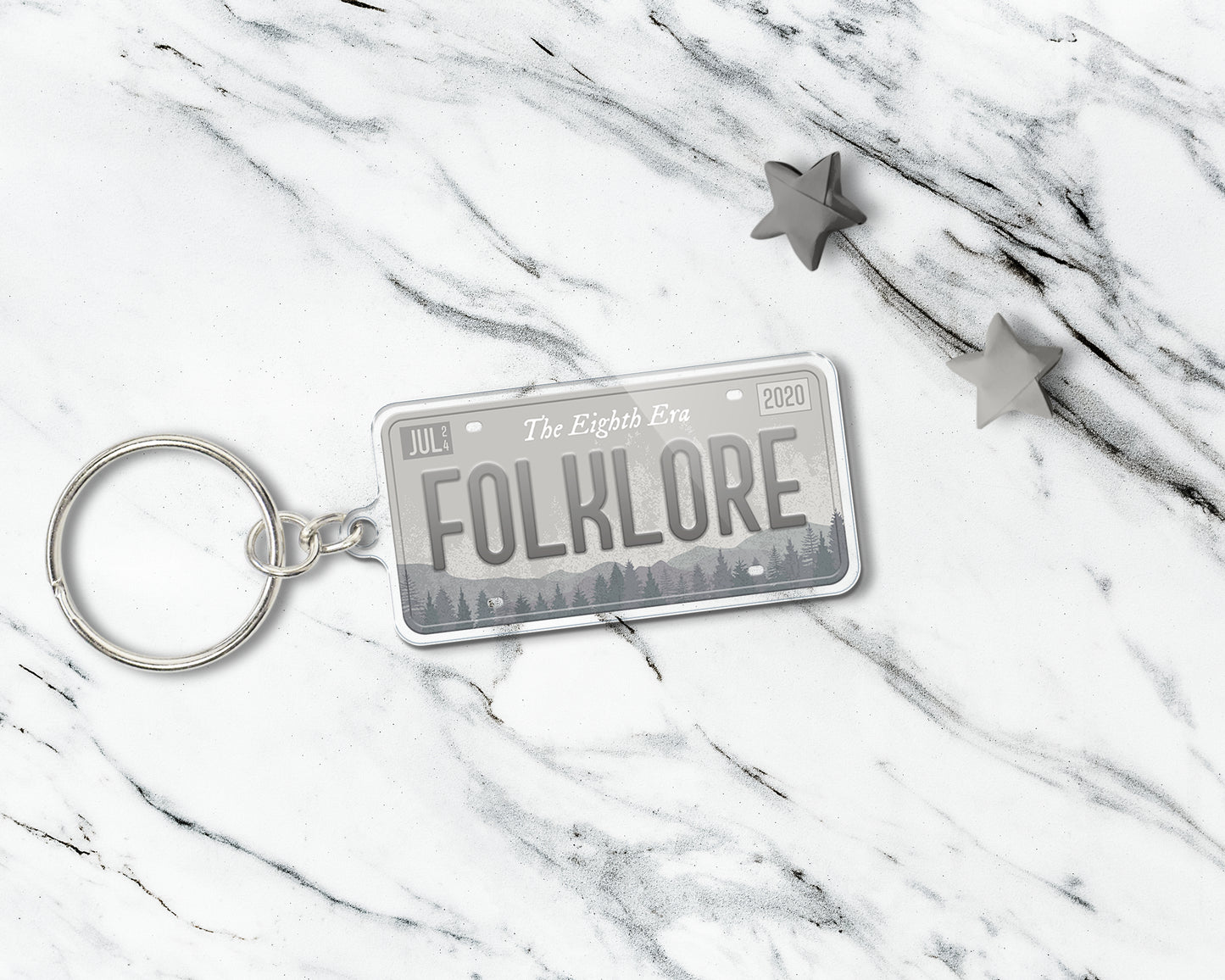 Folklore era acrylic keychain