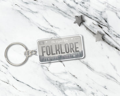 Folklore era acrylic keychain
