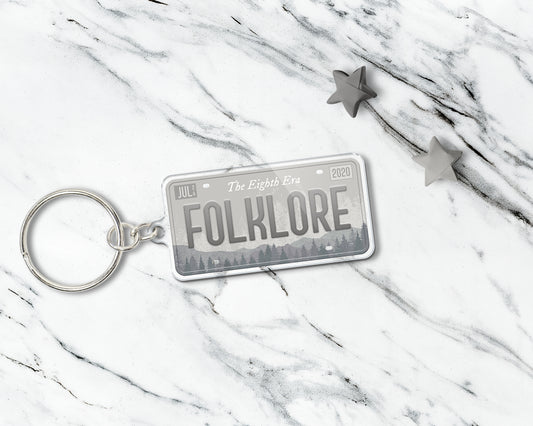 Folklore era acrylic keychain