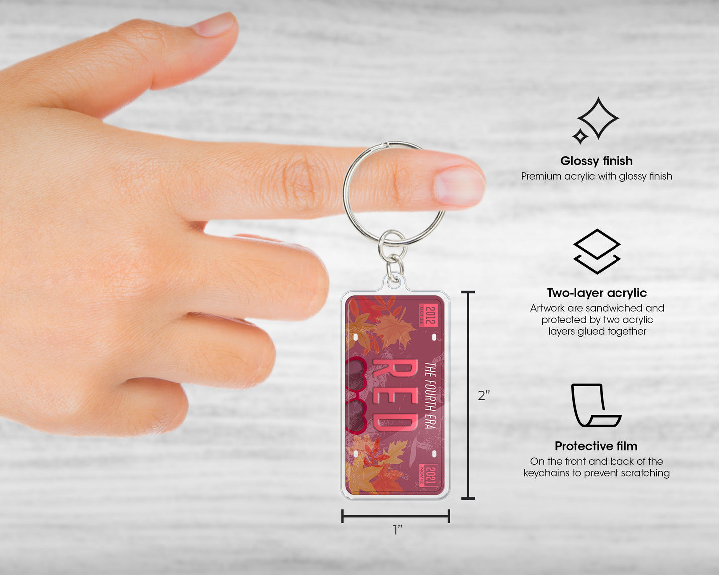 Red era acrylic keychain