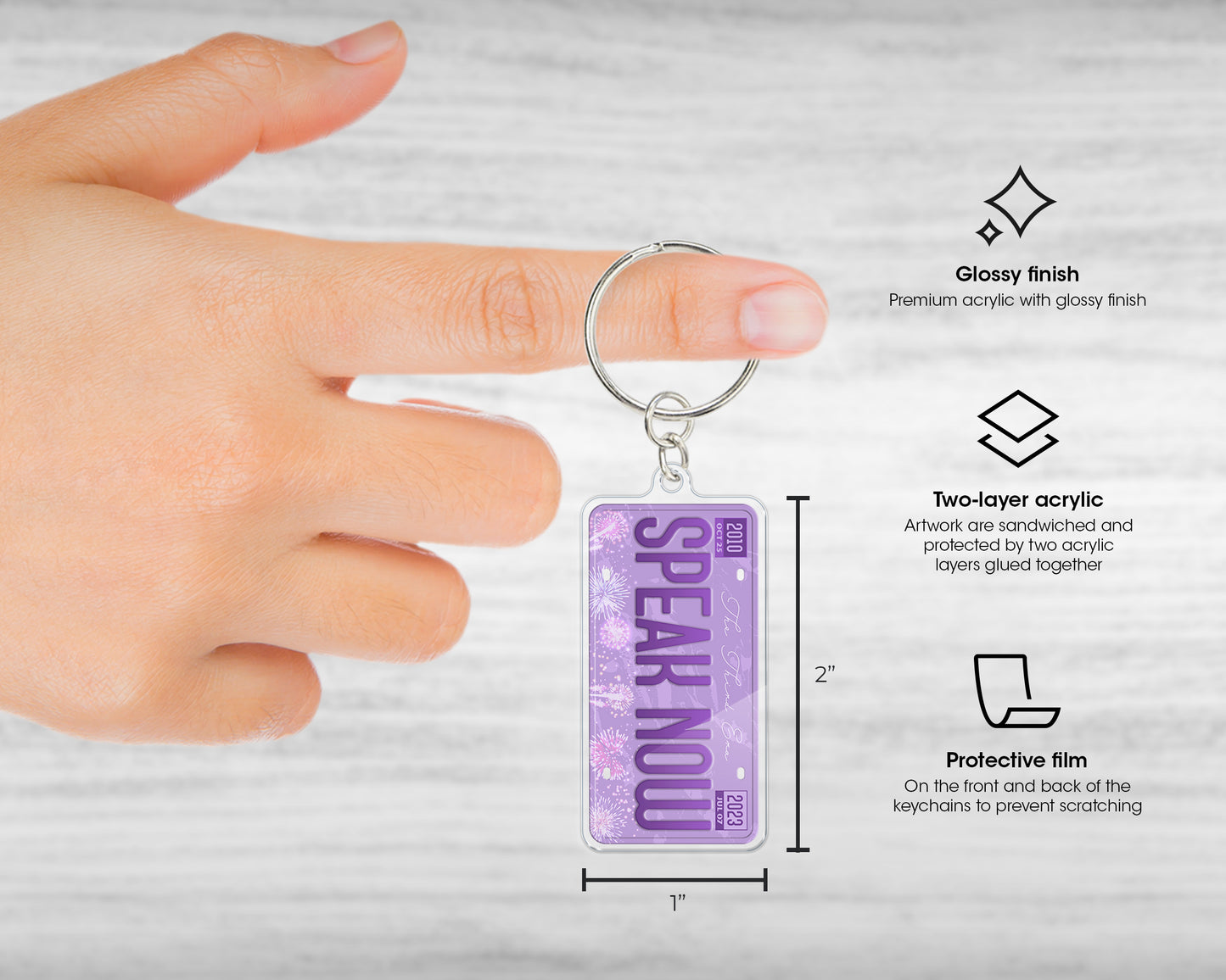 Speak Now era acrylic keychain