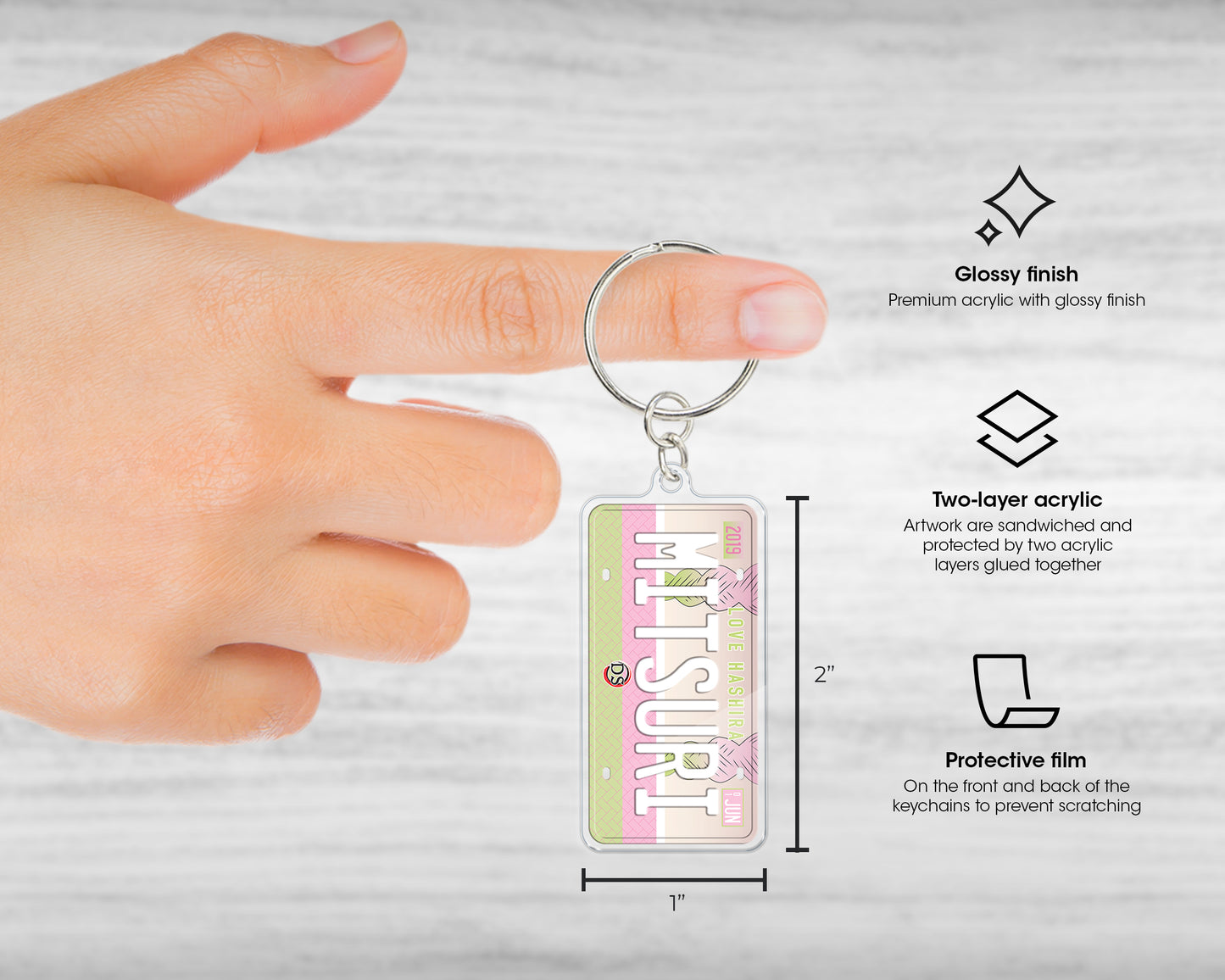 Mitsuri acrylic keychain