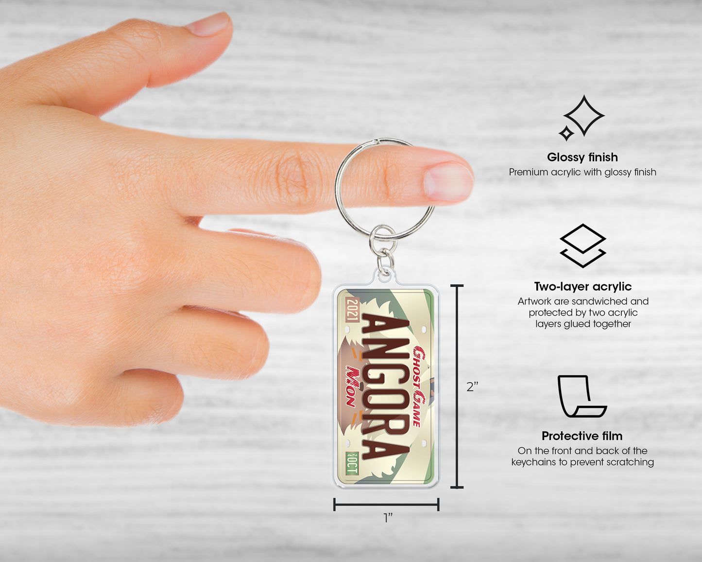 Angoramon acrylic keychain