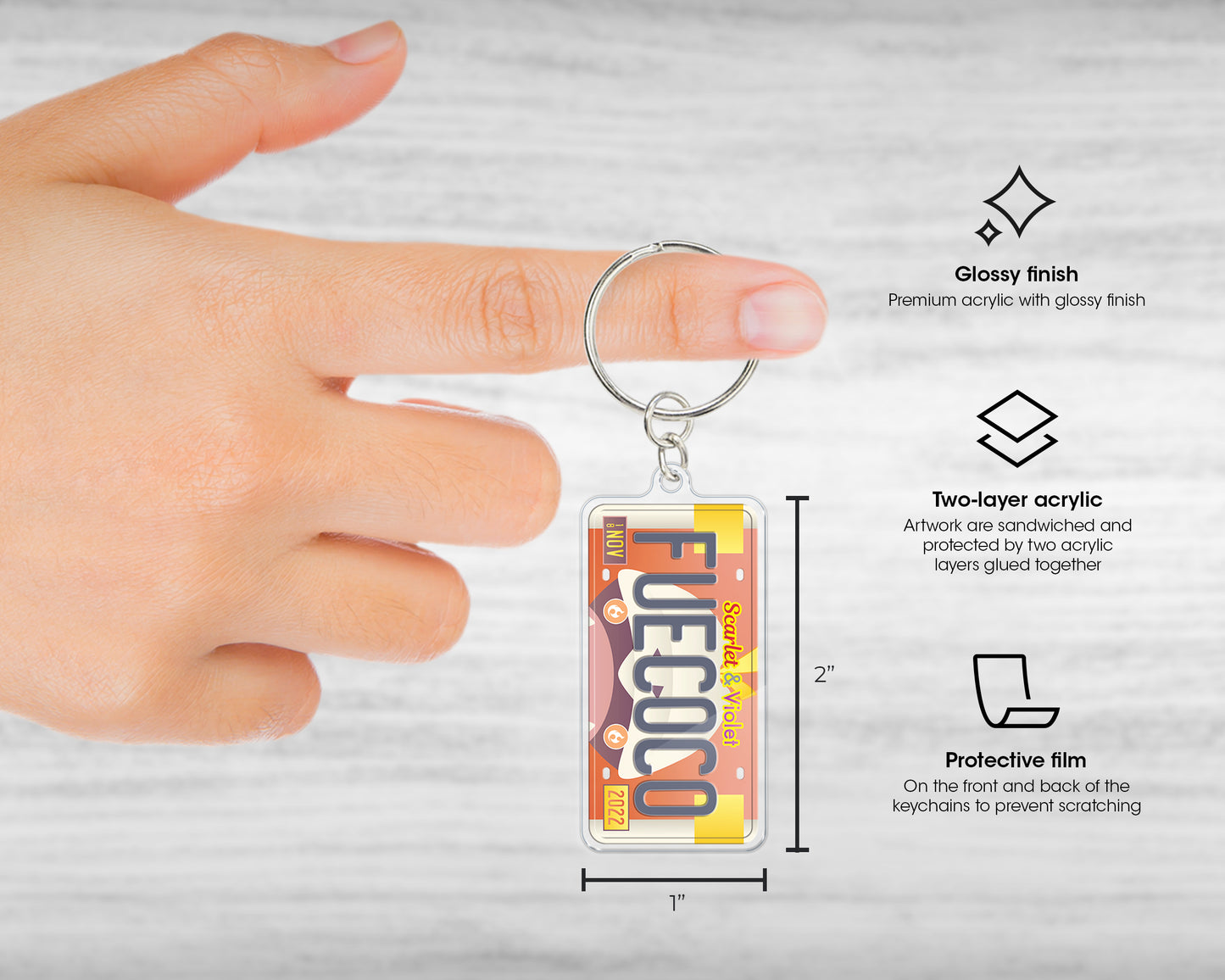 Fuecoco acrylic keychain