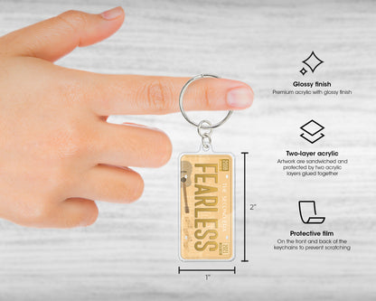 Fearless era acrylic keychain