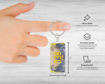 Reg acrylic keychain