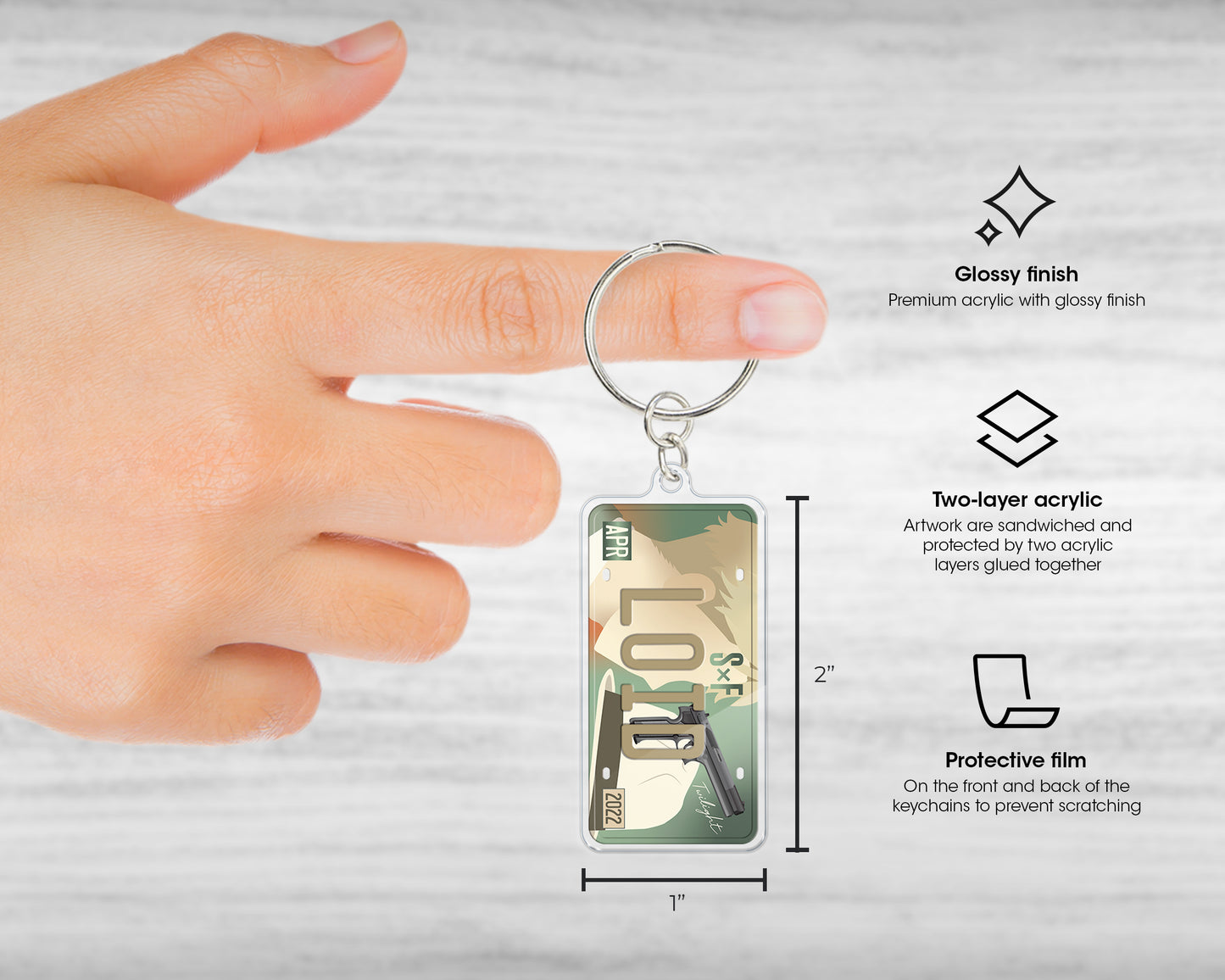 Loid acrylic keychain