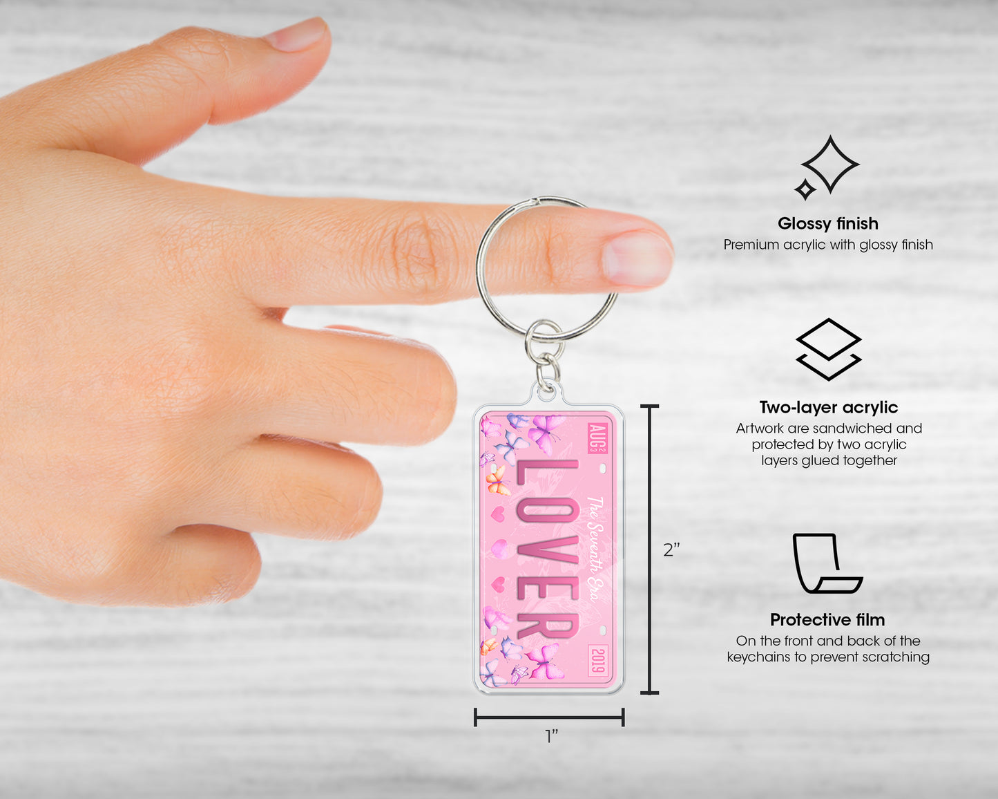 Lover era acrylic keychain