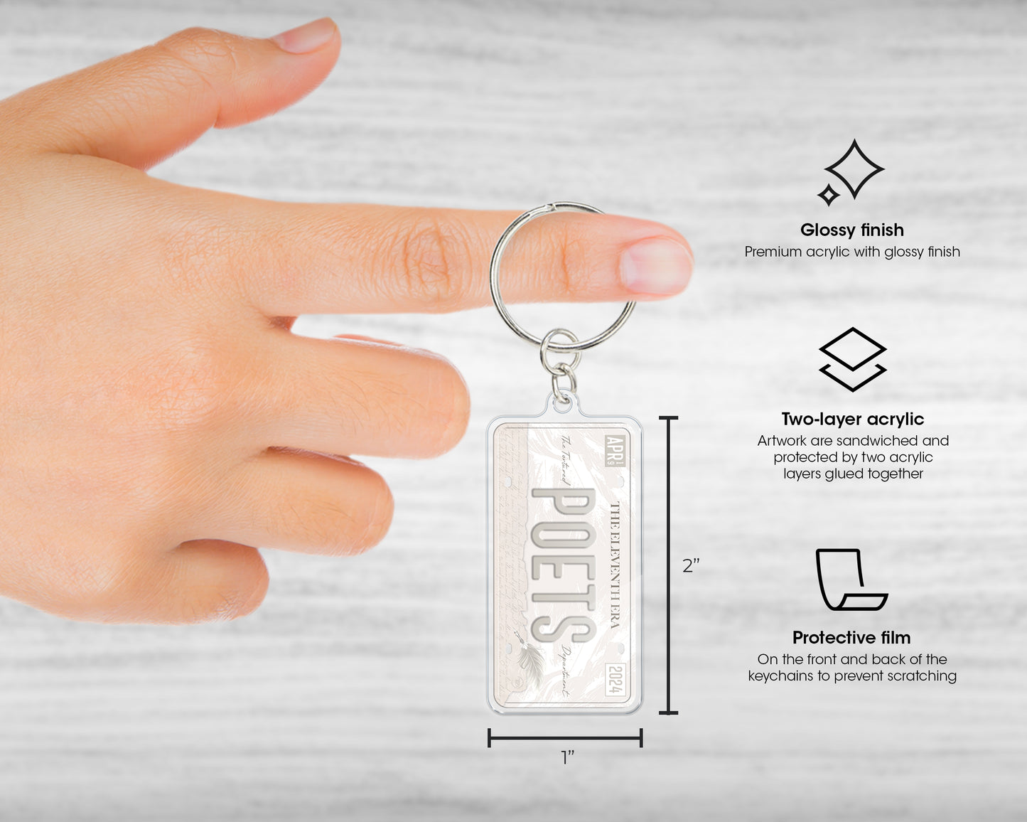 Tortured Poets era acrylic keychain