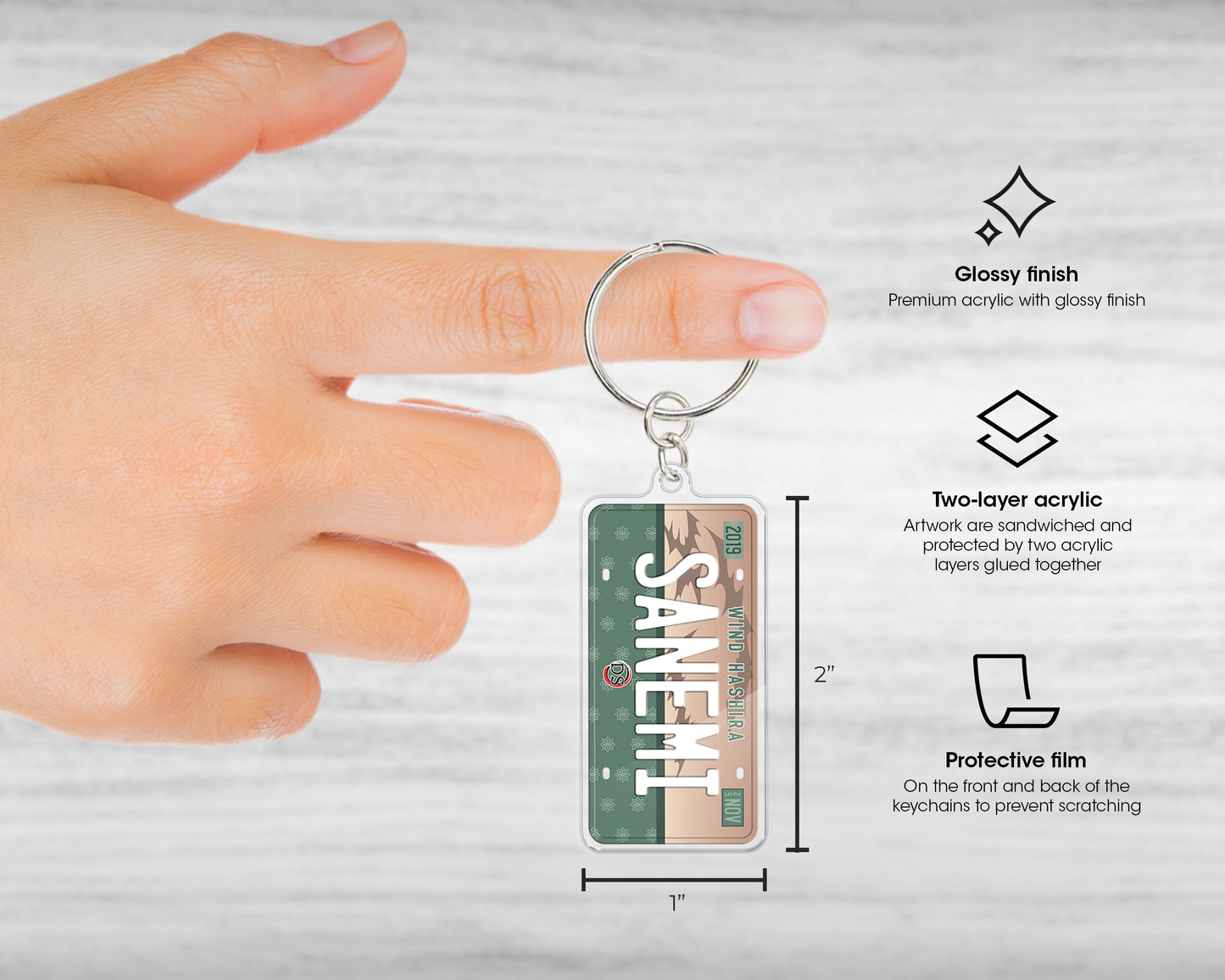 Set of the Hashira acrylic keychain