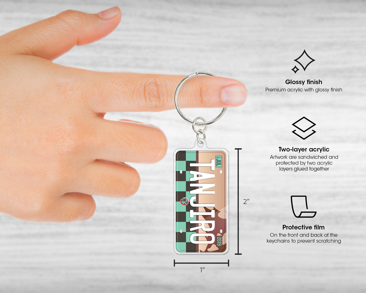 Tanjiro acrylic keychain