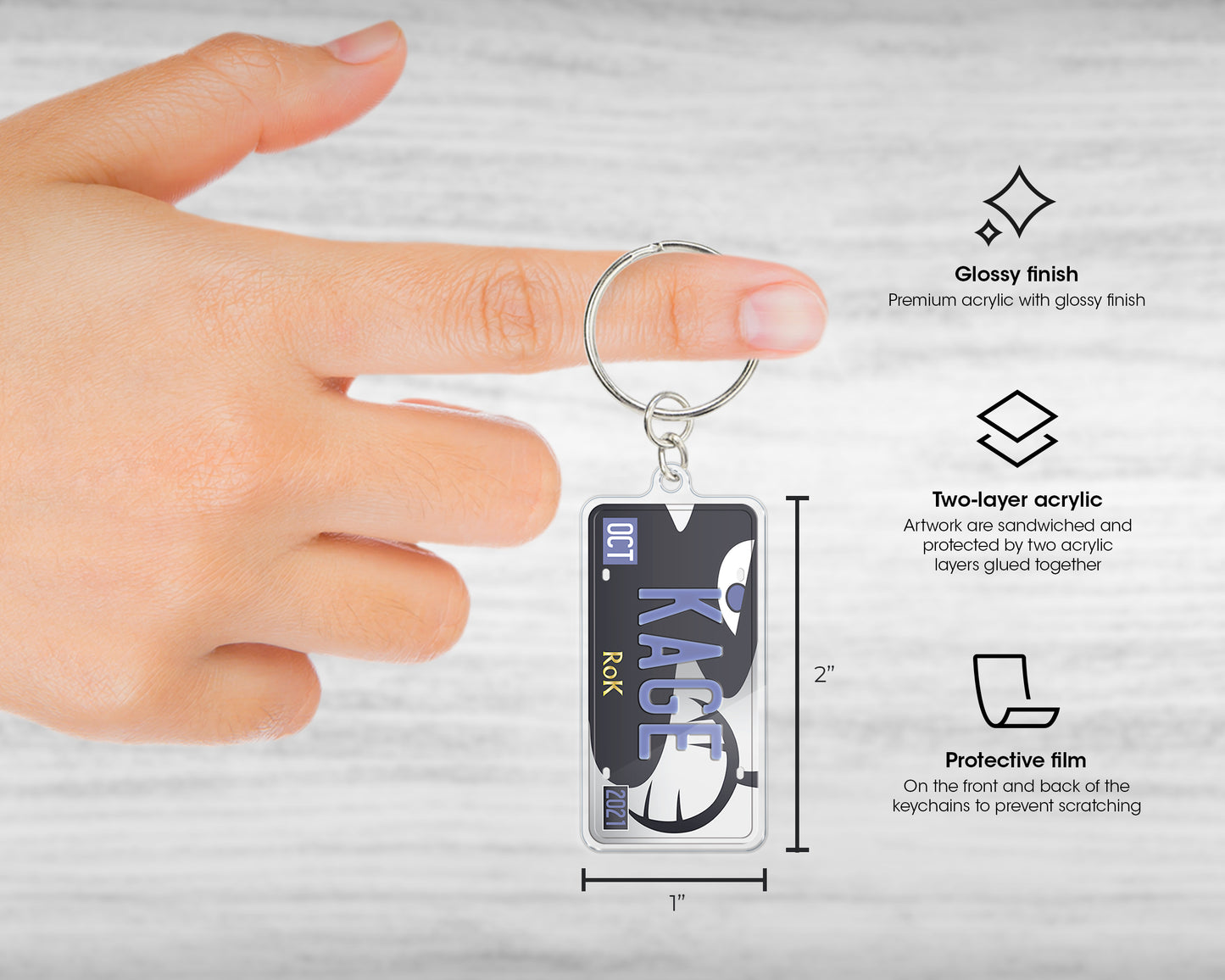 Kage acrylic keychain